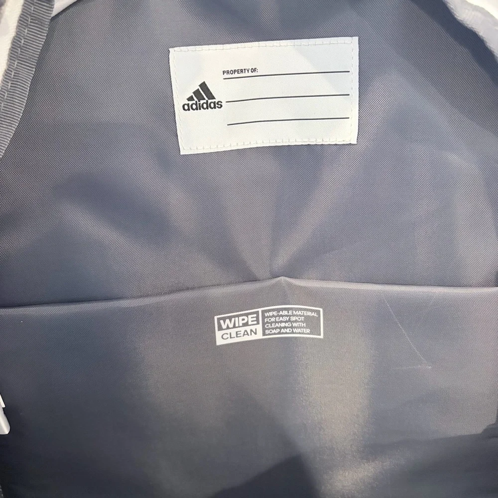 Adidas Gray Backpack Rose Gold Logo School Travel Laptop Bag